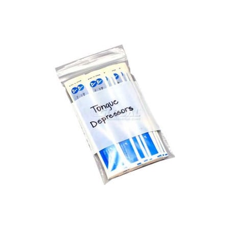 Lk Packaging Clear Line Seal Top Reclosable Bags W/ Write On Block, 2"W x 3"L, 4 Mil, Clear, 1000/Pack F40203W